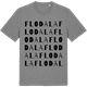 Mid Heather Gray t-shirt med Flodala ordlek t-shirt