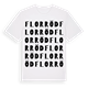 Florröd ordlek t-shirt