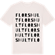 Vintage White t-shirt med Florshult ordlek t-shirt