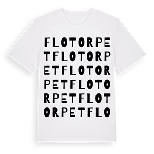 Flotorpet ordlek t-shirt – ekologisk bomull t-shirt från Pinshirt