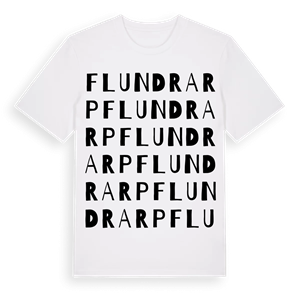 Flundrarp ordlek t-shirt – ekologisk bomull t-shirt från Pinshirt