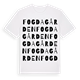White t-shirt med Fogdagården ordlek t-shirt