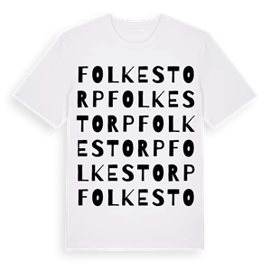 Folkestorp ordlek t-shirt – ekologisk bomull t-shirt från Pinshirt