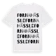 White t-shirt med Fornahässle ordlek t-shirt