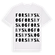 White t-shirt med Forsby skog ordlek t-shirt