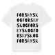 White t-shirt med Forsby Skog ordlek t-shirt