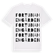 White t-shirt med Fortuna Hemgården ordlek t-shirt