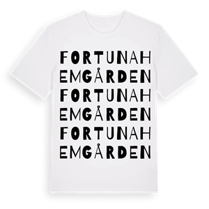 Fortuna Hemgården ordlek t-shirt – ekologisk bomull t-shirt från Pinshirt