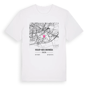 Fosieby Industriområde karta t-shirt – ekologisk bomull t-shirt från Pinshirt