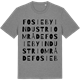 Mid Heather Gray t-shirt med Fosieby Industriområde ordlek t-shirt