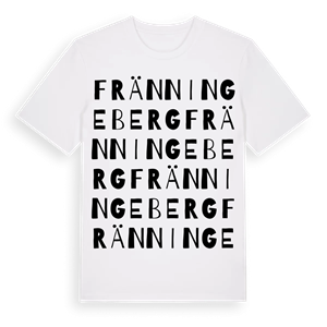 Fränningeberg ordlek t-shirt – ekologisk bomull t-shirt från Pinshirt