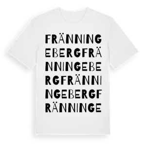 Fränningeberg ordlek t-shirt – ekologisk bomull t-shirt från Pinshirt