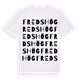 White t-shirt med Fredshög ordlek t-shirt