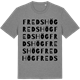 Mid Heather Gray t-shirt med Fredshög ordlek t-shirt
