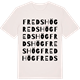 Vintage White t-shirt med Fredshög ordlek t-shirt