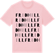 Pink Cotton t-shirt med Fridhill ordlek t-shirt
