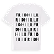 White t-shirt med Fridhill ordlek t-shirt