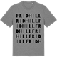 Mid Heather Gray t-shirt med Fridhill ordlek t-shirt