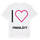 Jag älskar Fridslätt t-shirt stort tryck