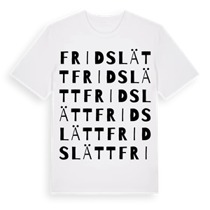 Fridslätt ordlek t-shirt – ekologisk bomull t-shirt från Pinshirt