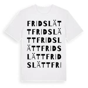 Fridslätt ordlek t-shirt – ekologisk bomull t-shirt från Pinshirt