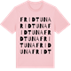 Pink Cotton t-shirt med Fridtuna ordlek t-shirt