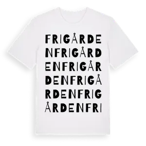 Frigården ordlek t-shirt – ekologisk bomull t-shirt från Pinshirt