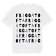 White t-shirt med Friggatofta ordlek t-shirt