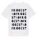 White t-shirt med Friggestad ordlek t-shirt