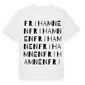 Frihamnen ordlek t-shirt – ekologisk bomull t-shirt från Pinshirt