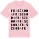 Pink Cotton t-shirt med Friseboda ordlek t-shirt