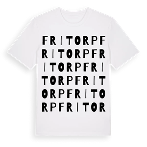 Fritorp ordlek t-shirt – ekologisk bomull t-shirt från Pinshirt