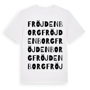 Fröjdenborg ordlek t-shirt – ekologisk bomull t-shirt från Pinshirt