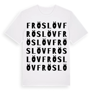 Fröslöv ordlek t-shirt – ekologisk bomull t-shirt från Pinshirt