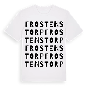 Frostenstorp ordlek t-shirt – ekologisk bomull t-shirt från Pinshirt