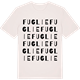 Vintage White t-shirt med Fuglie ordlek t-shirt