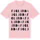 Pink Cotton t-shirt med Fuglunda ordlek t-shirt