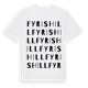 White t-shirt med Fyrishill ordlek t-shirt