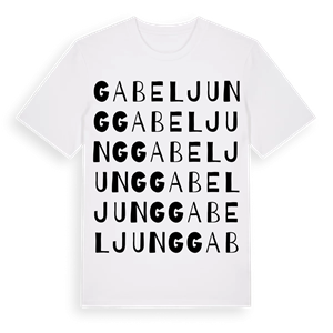 Gabeljung ordlek t-shirt – ekologisk bomull t-shirt från Pinshirt