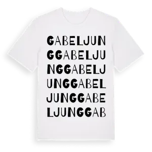 Gabeljung ordlek t-shirt – ekologisk bomull t-shirt från Pinshirt