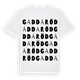 White t-shirt med Gaddaröd ordlek t-shirt