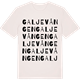 Vintage White t-shirt med Galjevången ordlek t-shirt