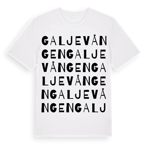 Galjevången ordlek t-shirt – ekologisk bomull t-shirt från Pinshirt