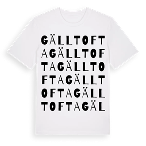 Gälltofta ordlek t-shirt – ekologisk bomull t-shirt från Pinshirt