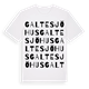 White t-shirt med Galtesjöhus ordlek t-shirt