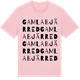 Pink Cotton t-shirt med Gamla Bjärred ordlek t-shirt