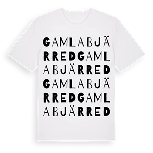 Gamla Bjärred ordlek t-shirt – ekologisk bomull t-shirt från Pinshirt
