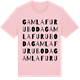 Pink Cotton t-shirt med Gamla Furuboda ordlek t-shirt