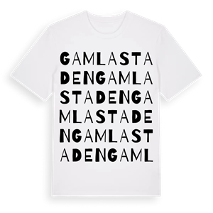 Gamla Staden ordlek t-shirt – ekologisk bomull t-shirt från Pinshirt