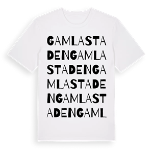 Gamla staden ordlek t-shirt – ekologisk bomull t-shirt från Pinshirt